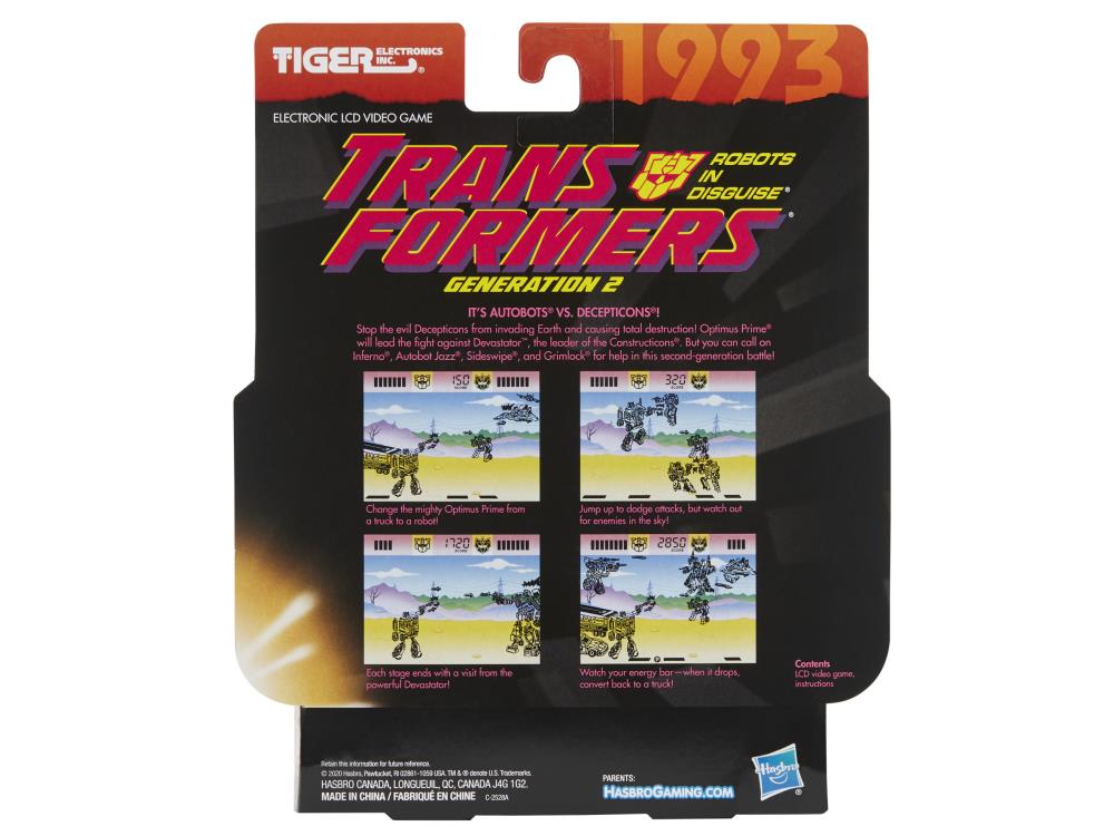 Transformers Tiger Electronics Hand Held Videojuego