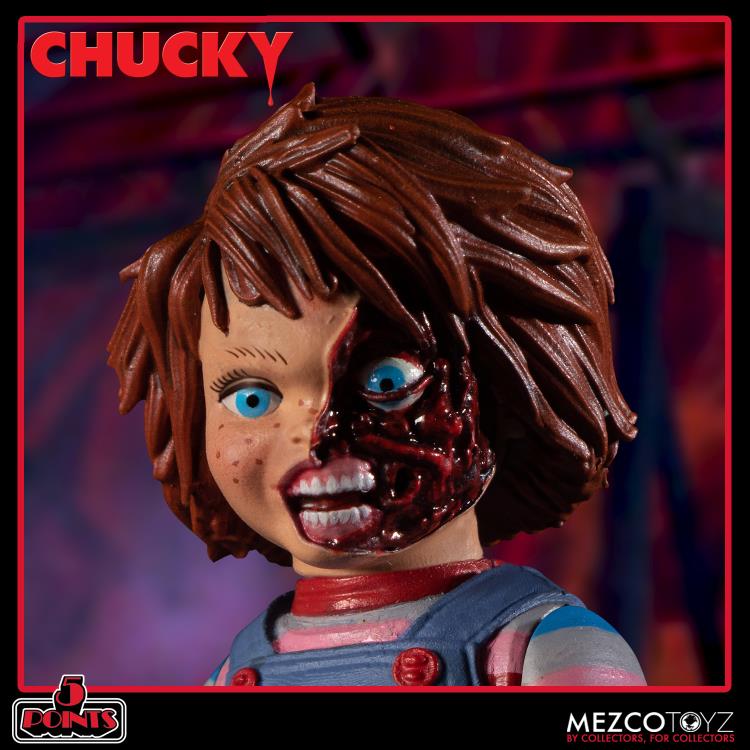 Child's Play 5 Points Chucky Deluxe Figure Set Mezco