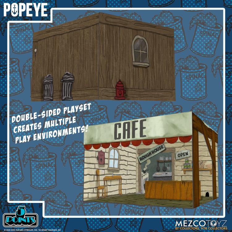 Popeye Classic Comic Strip 5 Points Deluxe Boxed Set Figura Mezco