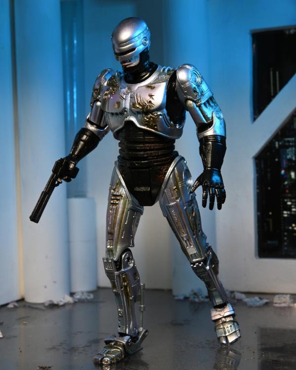 RoboCop Ultimate Battle Damaged RoboCop with Chair Figura Neca