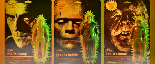 NECA trae las nuevas figuras de acción Universal Monsters Retro Glow-in-the-Dark