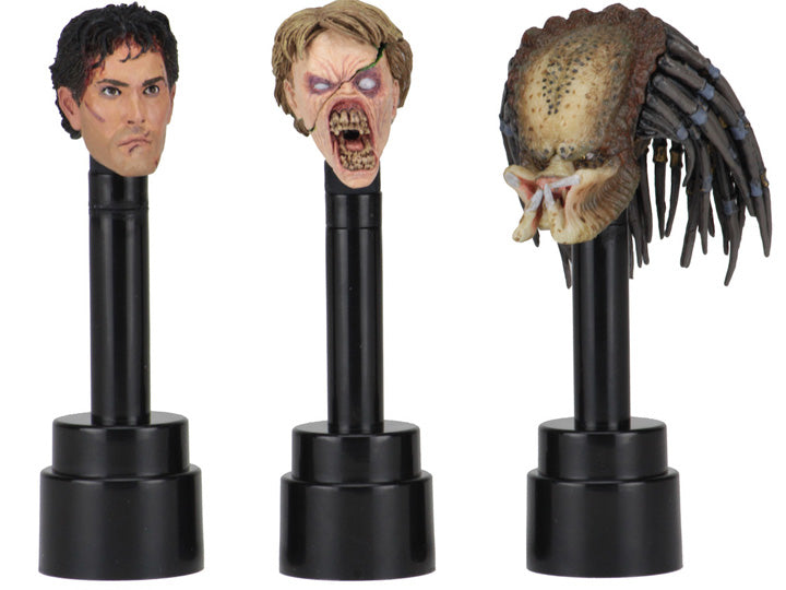 Action Figure Head Display Stand (Black) Three-Pack