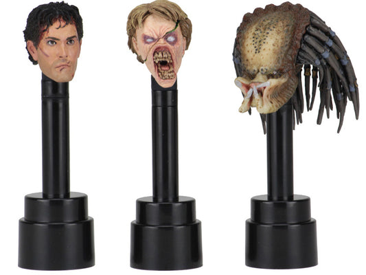 Action Figure Head Display Stand (Black) Three-Pack