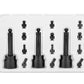 Action Figure Head Display Stand (Black) Three-Pack