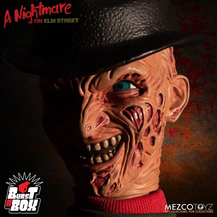 A Nightmare on Elm Street Burst a Box Freddy Mezco