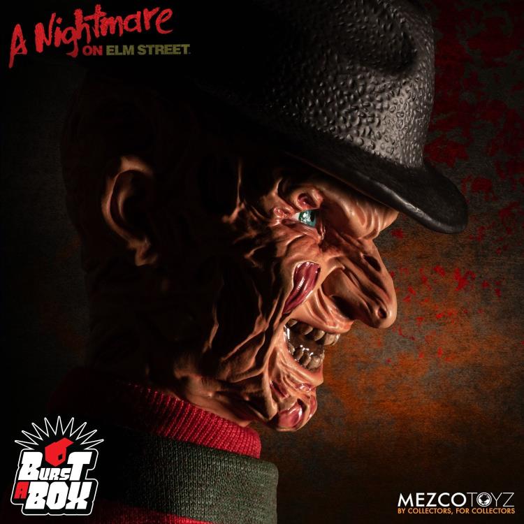 A Nightmare on Elm Street Burst a Box Freddy Mezco