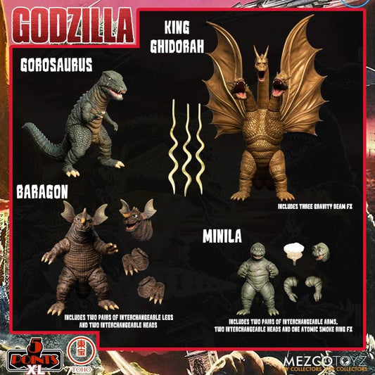 Destroy All Monsters 5 Points XL Round 2 Deluxe Boxed Set Figura Mezco