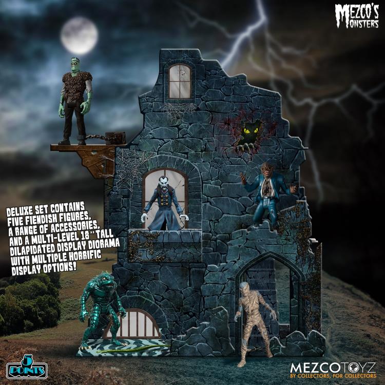 Monsters 5 Points Tower of Fear Deluxe Boxed Set Mezco
