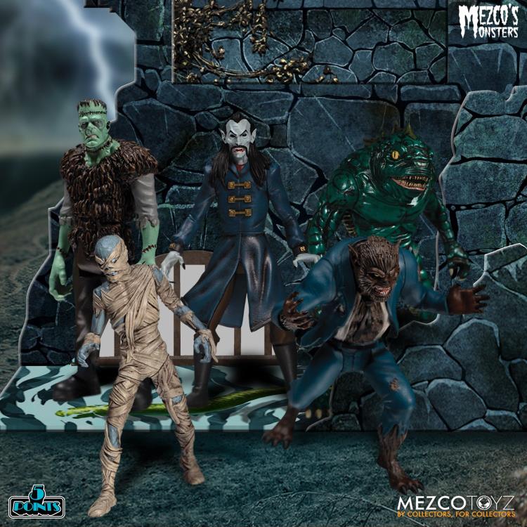 Monsters 5 Points Tower of Fear Deluxe Boxed Set Mezco