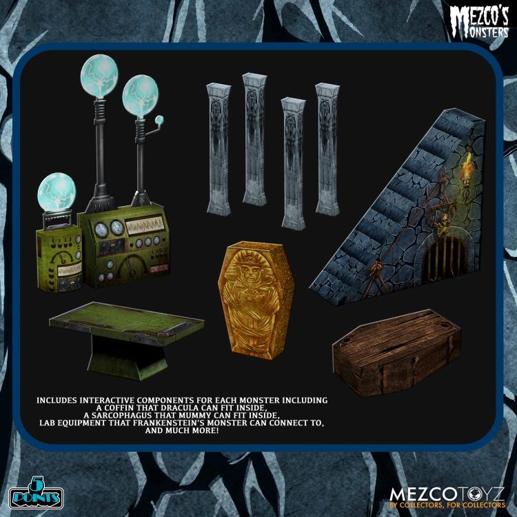 Monsters 5 Points Tower of Fear Deluxe Boxed Set Mezco