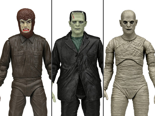 Universal Monsters Retro Glow-In-The-Dark Set of 3 Figura Neca